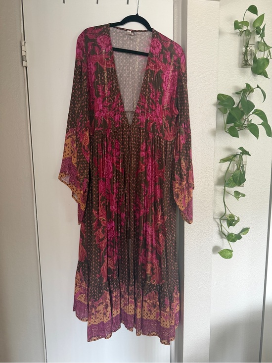 Free People Tops - Free People XS kimono pink and brown